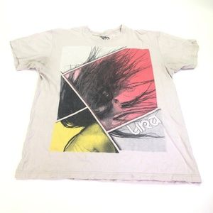 Alira Women's White Graphic Front T-Shirt L R188